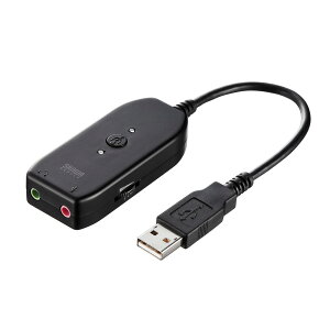�T�����T�v���C USB�I�[�f�B�I�ϊ��A�_�v�^ 3.5mm�w�b�h�z��/�}�C�N��USB-A ���ʒ����E�~���[�g�{�^���t �h���C�o�s�v Windows/macOS/ChromeOS�Ή� MM-ADUSB3N