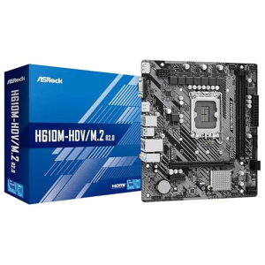 ASRock �}�U�[�{�[�h H610M-HDV/M.2 R2.0 Intel H610 �V���[�Y CPU (LGA1700) �Ή� H610 MicroATX�}�U�[�{�[�h �y�������K�㗝�X�i�z