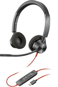 Poly(�����f��) �L���w�b�h�Z�b�g Blackwire 3320 USB-C/A �ڑ� �����p �m�C�Y�L�����Z�����O