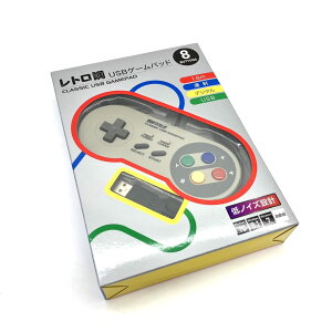 �Q�[���p�b�h USB�R���g���[���[ �L�� 8�{�^�� ���g���f�U�C�� �O���[ PC�Ή� �ڑ��ȒP �Q�[�~���O���Ӌ@��