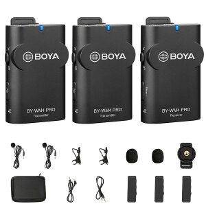 BOYA BY-WM4 BY-WM4 PRO K2 TRS/TRRS�ڑ� �J����/�X�}�z�p���C�����X�}�C�N(2���M�@+1��M�@)