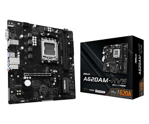 ASRock �}�U�[�{�[�h A620AM-HVS AMD Ryzen 9000 / 8000 / 7000 �V���[�Y CPU�Ή� (Soket AM5) A620A Micro ATX �}�U�[�{�[�h �y�������K�㗝�X�i�z