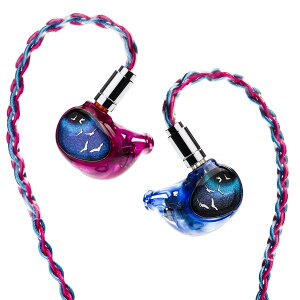 HiFiGo Kinera Celest PhoenixCall 1 DD+2BA+2 6mm �}�C�N���v���[�i�[�h���C�o�[�C���C���[���j�^�[�A 5 �n�C�u���b�h�h���C�o�[ �C���C�A���̃C���z�� (3.5mm, Purple-Blue)