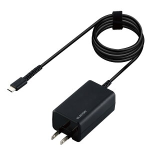 �G���R�� 45w usb-c ac�A�_�v�^�[ USB Power Delivery�F�� �P�[�u����̌^ �R�� 2m �u���b�N ACDC-PD1945BK