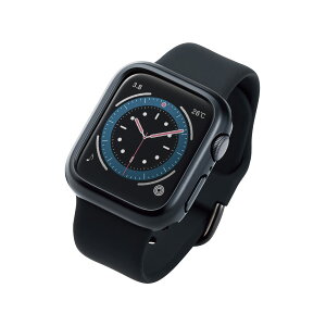 �G���R�� Apple Watch (�A�b�v���E�H�b�`) �P�[�X �o���p�[ 40mm [Apple Watch SE2 SE 6 5 4 �Ή�] �n�[�h �|���J�[�{�l�[�g �t�B�������p�� �u���b�N AW-20SBPPBK