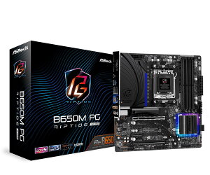 ASRock �}�U�[�{�[�h B650M PG Riptide WiFi AMD Ryzen 7000 �V���[�Y CPU�Ή� (Soket AM5) B650 Micro ATX �}�U�[�{�[�h �y�������K�㗝�X�i�z