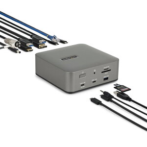 StarTech Thunderbolt 5�h�b�L���O�X�e�[�V���� �ő�3���4K 144Hz 140W USB�n�u SD�EmSD LAN 215N-TB5USB4DOCK