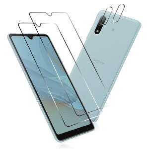 Sony Xperia Ace II �K���X�t�B���� 2�� �J�����t�B���� 2���Z�b�g SO-41B �Ή� �t���ی�t�B���� �\�j�[ �G�N�X�y���A �G�[�X2 �p ���Ɏq�� �ϏՌ� �����ߗ� �w��h�~ �C�A�h�~ �����ۏؕt��