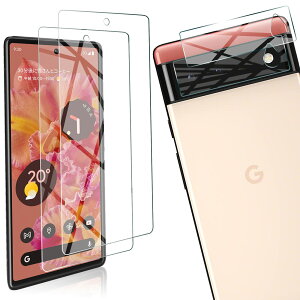 Google Pixel 6 �K���X�t�B���� 2�� �J�����t�B���� 2���Z�b�g ���Ɏq�� �����K���X �ی�t�B���� �w��F�ؑΉ� �����ߗ� �d�x9H �����^ �t���ی� Pixel6�p �t�B���� �J���������Y�J�o�[ �Z�b�g