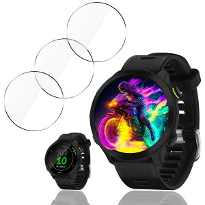 GARMIN ForeAthlete 55 �K���X�t�B���� 3���Z�b�g �K�[�~�� ForeAthlete55 �ی�t�B���� �����K���X ���{���Ɏq�� �d�x9H �����ߗ� ��U�h�~ �w��h�~ �ϏՌ� �t���ی�t�B���� �S�ʕی� �ɔ��^�C�v