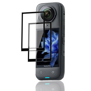 �y2���Z�b�g�z �Ή� Insta360 X5 / X4 �t�B���� �y���{���f�ވ��Ɏq���z �p �C���X�^360 X5 / X4 �ی�t�B���� �ϏՌ� ��U�h�~ �w��h�~ �S�ʕی� �ɔ� �����ߗ� �\��t���₷�� 2.5D ���E���h�G�b�W