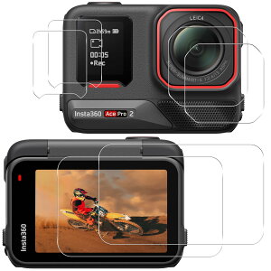 �Ή� Insta360 Ace Pro 2 �K���X�t�B�����y2+2+2���Z�b�g-���{���Ɏq�� �z �Ή� Insta360 Ace Pro 2 �t�B���� (�O�ʃf�B�X�v���C�p2�� + ��ʃf�B�X�v���C�p 2��) 4�� + �����Y�ی�t�B���� 2�� �ی�t�B��