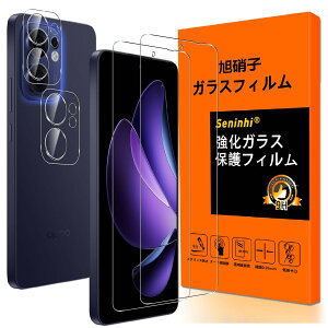 OPPO Reno13 A �K���X�t�B���� 2�� + �����Y�ی�t�B���� 2�� �Z�b�g ���YAGC���Ɏq�̗p �����ߗ� �d�x9H �w��h�~ �C�A�h�~ ��U�h�~ �ɔ�0.26mm OPPO Reno13 A 5G �ی�t�B���� ���炳�� �ϏՌ� �t����