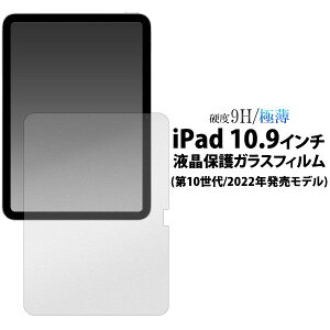 【領収書発行可】 iPad 10.9 インチ 用 液晶保護 ガラスフィルム ipad 10.9 inch 第10世代 2022年発売モデル ipad102 アイパッド 保護フィルム 保護シール 液晶保護 フィルム 液晶 保護 携帯保護 画面保