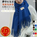 ＼1000円OFFクーポン配布中★雑誌GOODA掲載／ マフラー 大判ストール ボリュームマフラー 無地 カシミアタッチ レディース メンズ 薄手 黒 赤 かわいい おしゃれ プレゼント フリンジマフラー 秋冬 送料無料