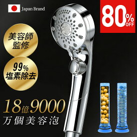 【COUPON+P10倍で2,847円〜美容師監修＆99%塩素除去】 シャワーヘッド マイクロナノバブル 塩素除去 18億9000万個美容泡 90%節水 シャワーヘッド 水圧 強い水量 6つのモード 手元止水 ミスト 保湿 保温 増圧 シャワーヘッド 節水 毛穴 汚れ除去 美肌美髪 取付簡単