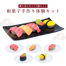 ★ポイント5倍★【メディア紹介多数！】 さわってつくってたべる絵本 ねりきり 5個 お寿司 和菓子 生菓子 ねりきり手作り キット 知育 食育 和菓子 ギフト プレゼント 手作り体験 新感覚 子供が大喜び手作り体験 お歳暮 お菓子 大徳屋長久 お取り寄せ スイーツ