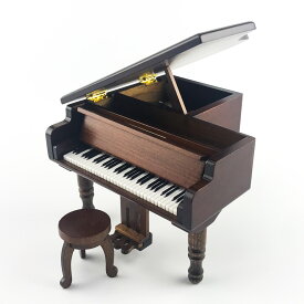 18弁オルゴール用 木製アンティーク調グランドピアノケース