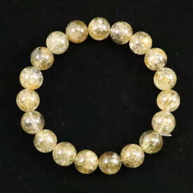 ゴールデンスキャポライト 黄金柱石　10.5mm玉ブレスレット 31.5g