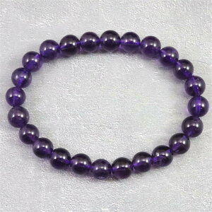 ウルグアイ産 アメジスト 7.5m玉ブレスレット 14.9g