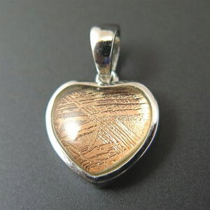 ムオニナルスタ隕石 12mmハート型 ペンダントトップ (ピンクゴールド)