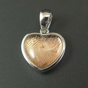 ムオニナルスタ隕石 12mmハート型 ペンダントトップ (ピンクゴールド)