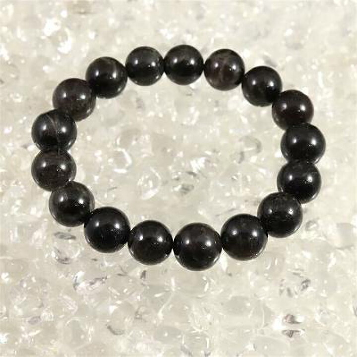 楽天市場】山梨県黒平水晶（草入り黒水晶） 12mm玉ブレスレット 証明 