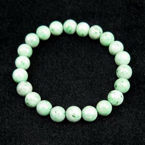 糸魚川翡翠 ヒスイ 薄緑 9mm玉ブレスレット AAA 証明書付 26.6g