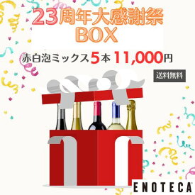 【送料無料】ワイン 福袋 ワインセット 23周年大感謝祭BOX 11,000円（赤白泡ミックス5本）RF2-1 [750ml x 5]