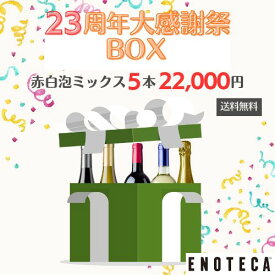 【送料無料】ワイン 福袋 ワインセット 23周年大感謝祭BOX 22,000円（赤白泡ミックス5本）RF2-2 [750ml x 5]【AM9時迄最短当日出荷】