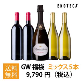 ゴールデンウィーク福袋9,790円（赤白泡ミックス5本） GW4-1 [750ml x 5] 【送料無料】エノテカ ワイン ワインセット