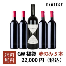 ゴールデンウィーク福袋22,000円（赤のみ5本） GW4-4 [750ml x 5] 【送料無料】エノテカ ワイン ワインセット