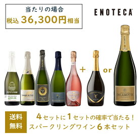 【送料無料】エノテカ 4セットに1セットの確率で当たる！スパークリング6本セット RG9-3,RG9-4 [750ml×6] ワイン ワインセット ワインくじ ワインガチャ 飲み比べ　福袋