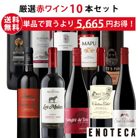 エノテカ ワイン専門店のイチオシ！エノテカ厳選赤ワイン10本セット PA1-1 [750ml x 10] ワイン ワインセット 飲み比べ 送料無料【AM9時迄最短当日出荷】