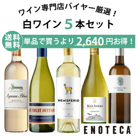 【送料無料】ワイン ワインセット エノテカ直輸入 バイヤー厳選白ワイン好きのための辛口白ワイン5本セット EB2-1 [750ml x 5]【AM9時迄最短当日出荷】
