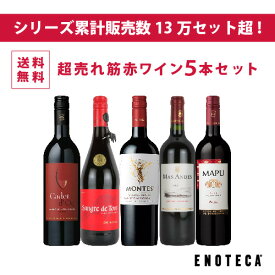 【送料無料】ワイン ワインセット 超売れ筋赤ワイン5本セット RC12-1 [750ml x 5]