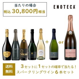 【送料無料】エノテカ 3セットに1セットの確率で当たる！スパークリング6本セット RG3-3、RG3-4 [750ml×6] ワイン ワインセット ワインくじ ワインガチャ 飲み比べ