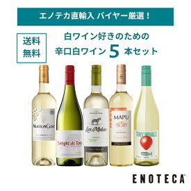 【送料無料】ワイン ワインセット エノテカ直輸入 バイヤー厳選白ワイン好きのための辛口白ワイン5本セット EB11-1 [750ml x 5]