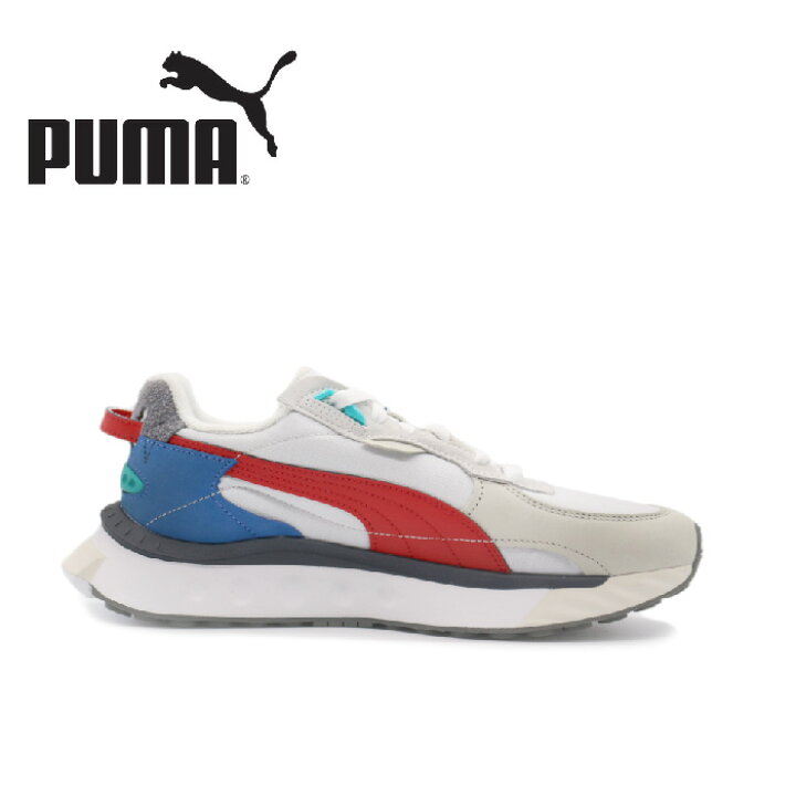 楽天市場 プーマ Puma スニーカー メンズ Wild Rider Layers 01white Urban Red 白 赤 ブルー ローカット 送料無料 Enots Revir Company 楽天市場店