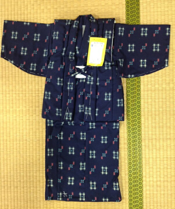 楽天市場】1つ身『日本製』++ベビー着物 紺色/1才〜2才アンサンブル 