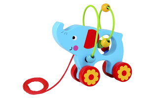 楽天市場 トーキートイ Tookytoy 数量限定 パッケージ不良の為送料無料 ビーズ プル アロング とら ぞう らいおん ビーズコースターのついたのプルトイ あんさんぶる