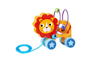 楽天市場 トーキートイ Tookytoy 数量限定 パッケージ不良の為送料無料 ビーズ プル アロング とら ぞう らいおん ビーズコースターのついたのプルトイ あんさんぶる