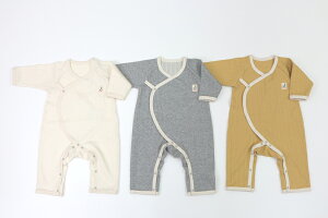 ★送料込み★【stample】日本製/テレコストライプ接結ラップオールふわふわ/あたたか/秋冬春/スタンプル/赤ちゃんのお洋服