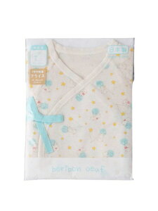 【boribon oeuf】ボリボン☆【日本製】【短肌着】/50-60cmくま星/オーガニックフライス