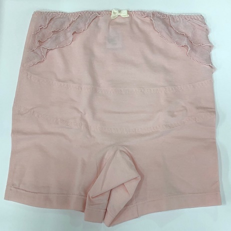 フリル妊婦帯付パンツ　クロ ピンク<br>お部屋用におすすめ フリル＆リボン