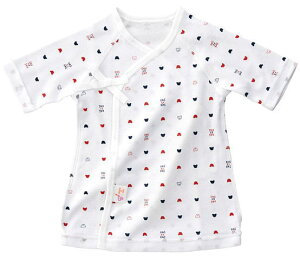 【日本製】【赤ちゃんの城】トリコロール/短肌着フライス/天竺/スムース 50-60センチオールシーズン/夏/秋冬用