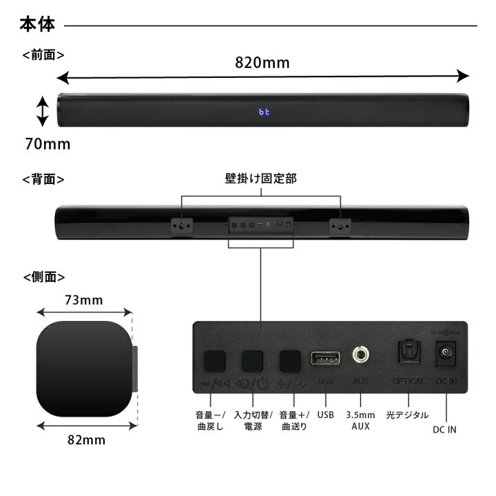 楽天市場】【VGP2023受賞】サウンドバー FUNLOGY Sound3 総合80W 