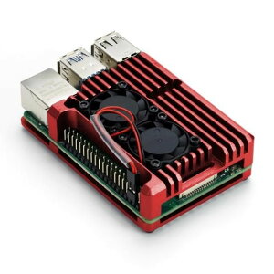 Raspberry Pi 4 Model B �A���~�P�[�X ��p�t�@��2�t�� �q�[�g�V���N�\�� ���� ���M�΍� ���Y�p�C4 �P�[�X �u���b�N / �u���[ / ���b�h Entaniya