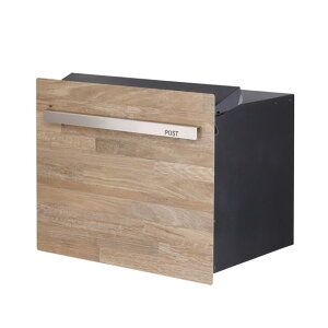 オンリーワン 郵便ポスト ノイエキューブ シャビーウッドタイプ オークブロック GM1-EZLM7 ブロック埋め込み仕様 ダイヤル錠付き