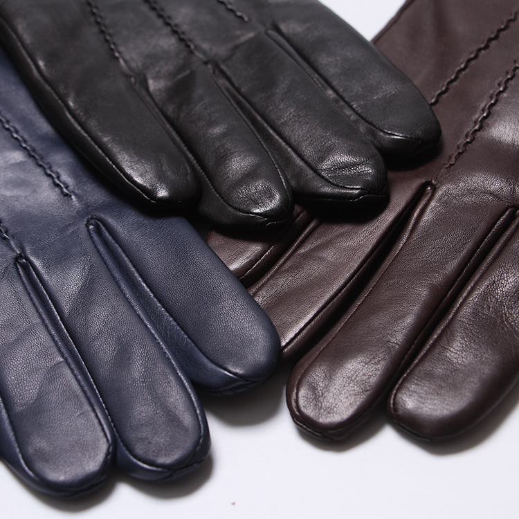 名入れ可能 革手袋 グローブ メンズ (3色 ブラック・ブラウン・ネイビー) レザー 人差し指スマホ対応 ギフト 名入れ プレゼント 贈り物 |  entotsu